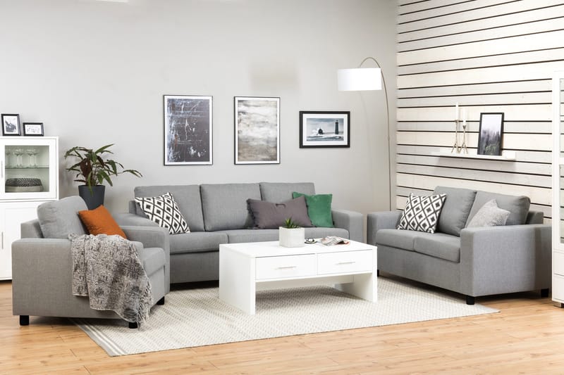 Crazy 3-personers Stofsofa - Grå - Møbler - Sofaer - 3 personers sofa