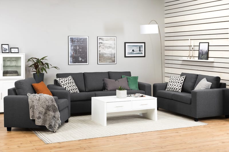 Crazy 3-personers Stofsofa - Mørkegrå - Møbler - Sofaer - 3 personers sofa