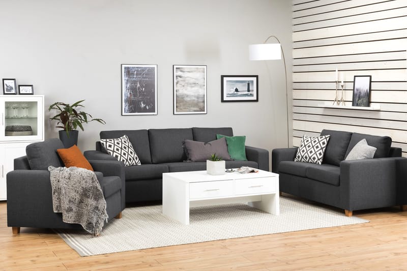 Crazy 3-personers Stofsofa - Mørkegrå - Møbler - Sofaer - 3 personers sofa