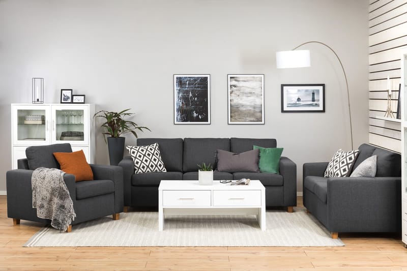 Crazy 3-personers Stofsofa - Mørkegrå - Møbler - Sofaer - 3 personers sofa