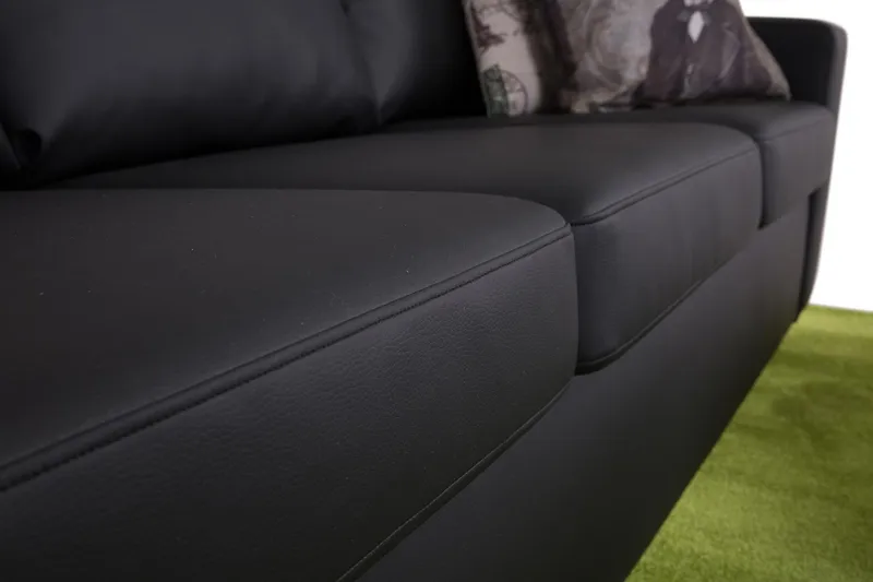 Crazy 3-personers Sofa i Kunstlæder - Sort - Møbler - Sofaer - 3 personers sofa