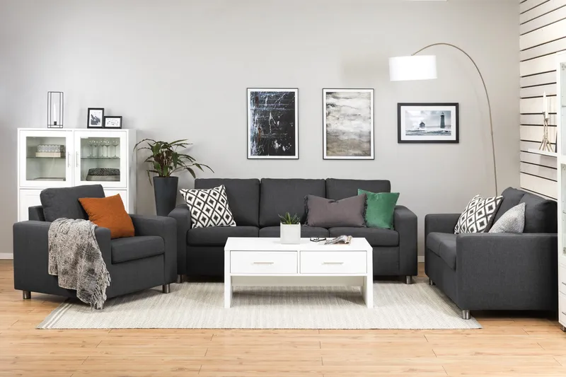 Crazy 3-personers Stofsofa - Mørkegrå - Møbler - Sofaer - 3 personers sofa