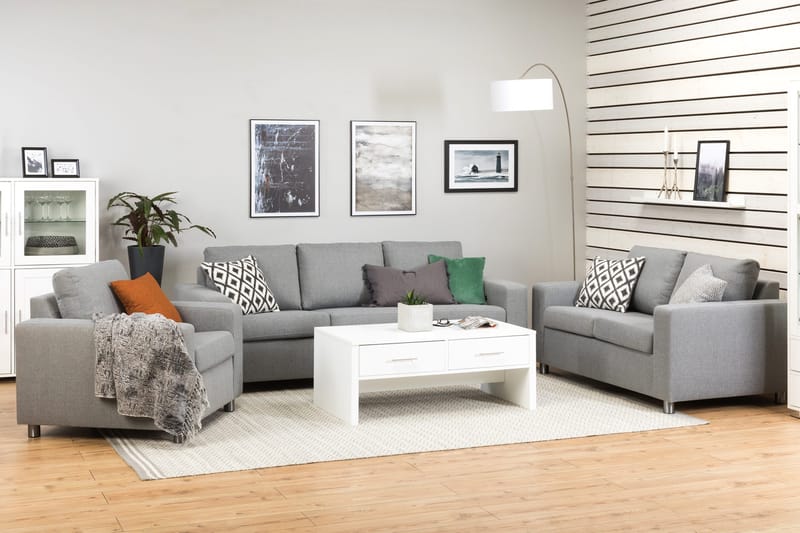 Crazy 3-personers Stofsofa - Grå - Møbler - Sofaer - 3 personers sofa