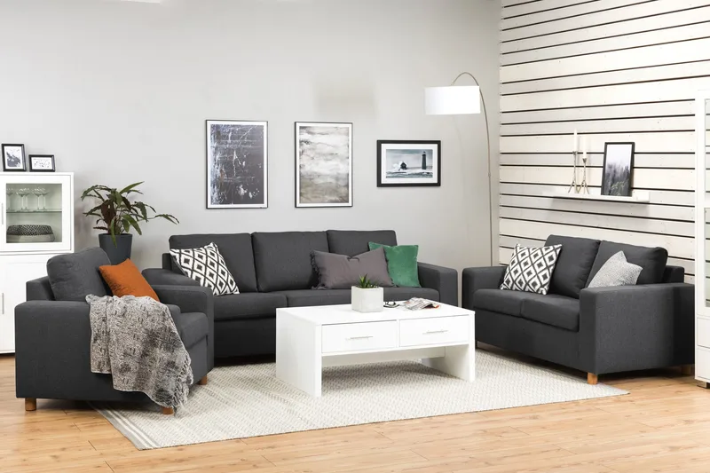 Crazy 3-personers Stofsofa - Mørkegrå - Møbler - Sofaer - 3 personers sofa