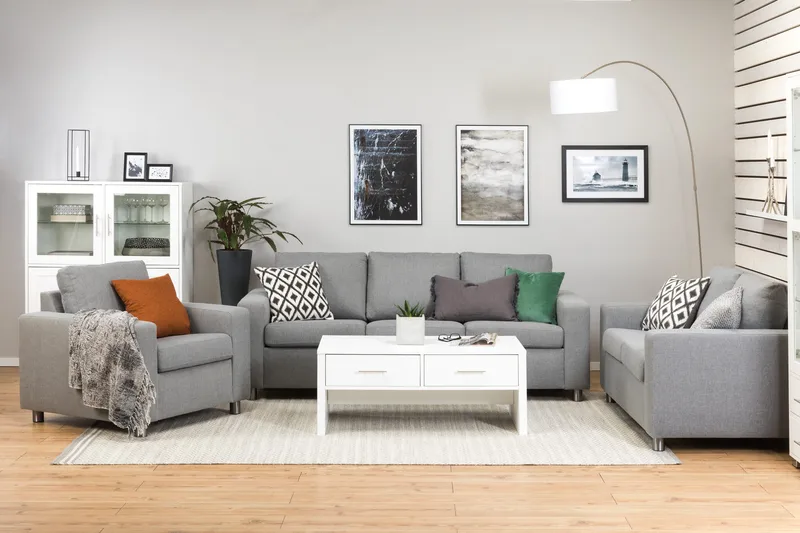 Crazy 3-personers Stofsofa - Grå - Møbler - Sofaer - 3 personers sofa