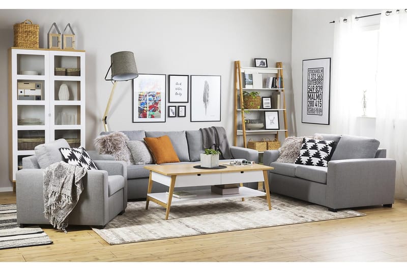 Crazy 3-personers Stofsofa - Grå - Møbler - Sofaer - 3 personers sofa