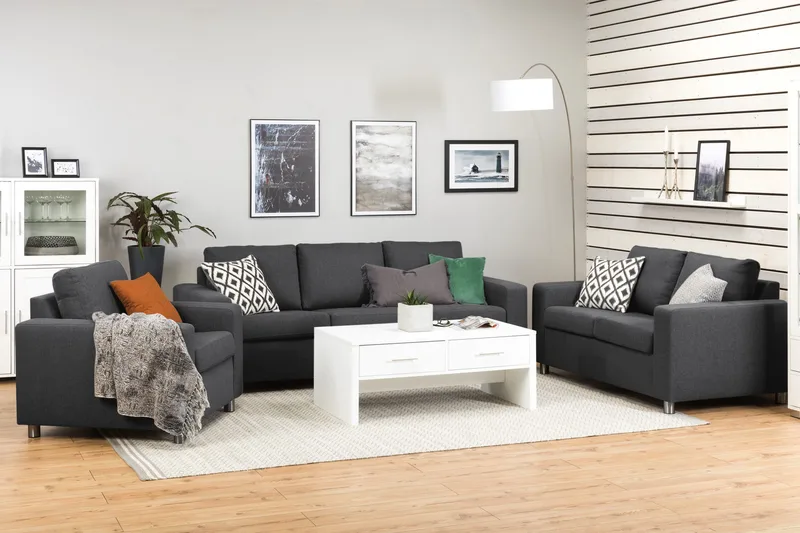 Crazy 3-personers Stofsofa - Mørkegrå - Møbler - Sofaer - 3 personers sofa