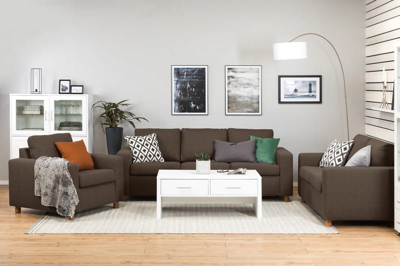 Crazy 3-personers Stofsofa - Brun - Møbler - Sofaer - 3 personers sofa