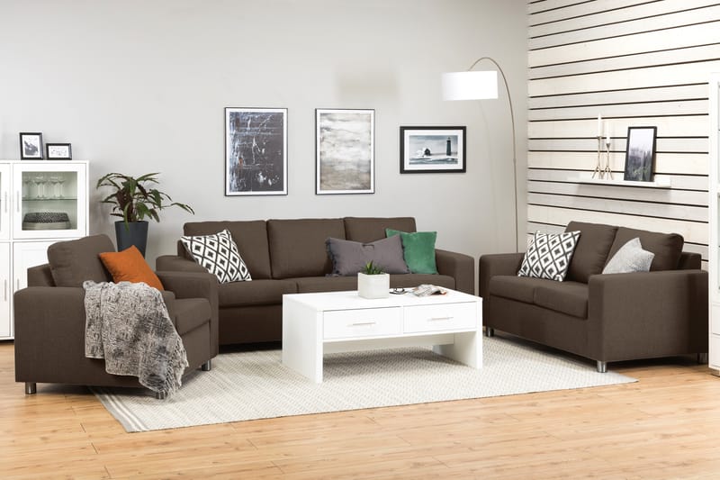Crazy 3-personers Stofsofa - Brun - Møbler - Sofaer - 3 personers sofa