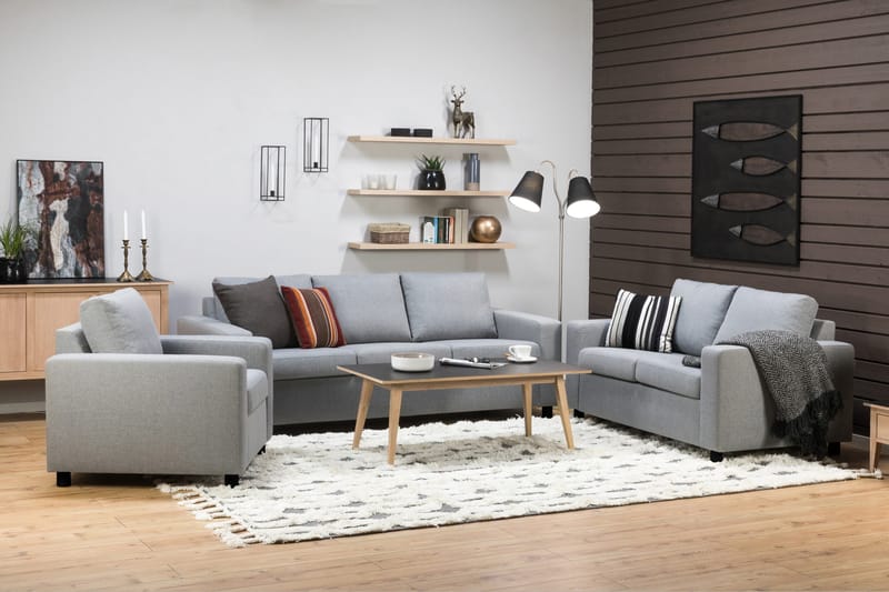 Crazy 3-personers Stofsofa - Grå - Møbler - Sofaer - 3 personers sofa