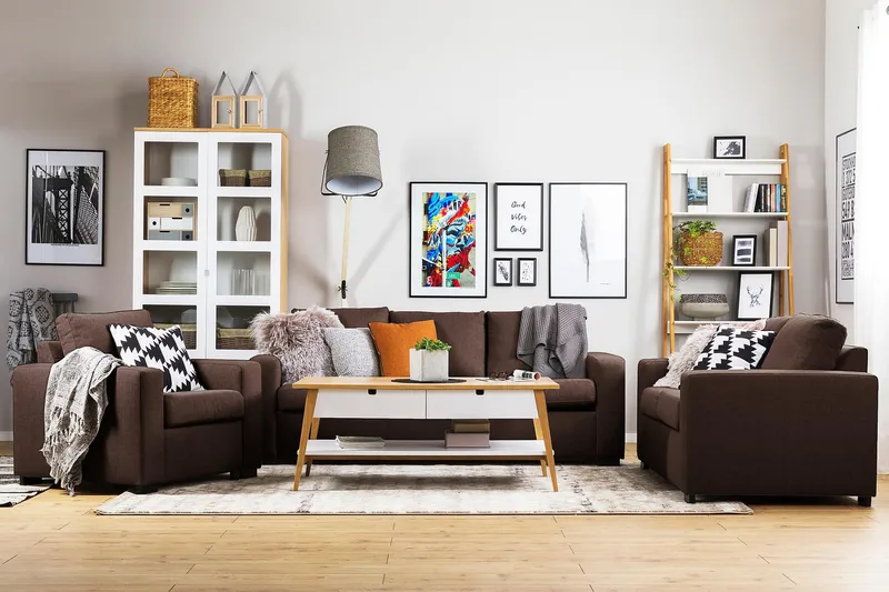 Crazy 3-personers Stofsofa - Brun - Møbler - Sofaer - 3 personers sofa