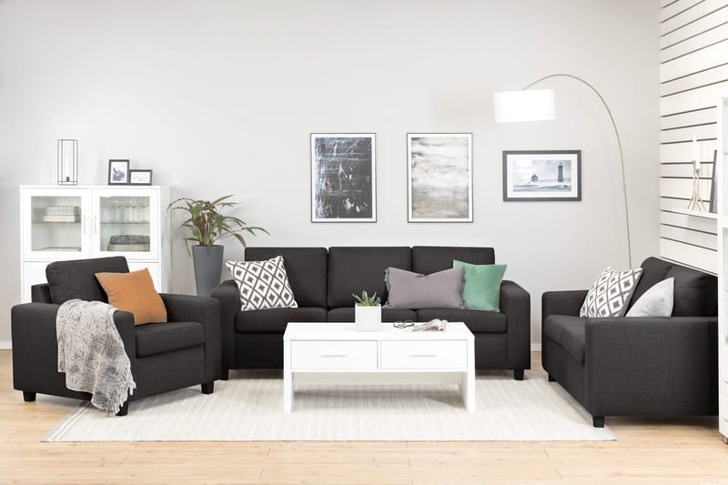 Crazy 3-personers Stofsofa - Mørkegrå - Møbler - Sofaer - 3 personers sofa