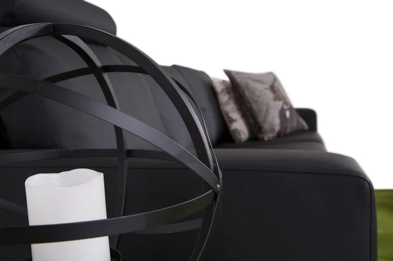 Crazy 3-personers Sofa i Kunstlæder - Sort - Møbler - Sofaer - 3 personers sofa