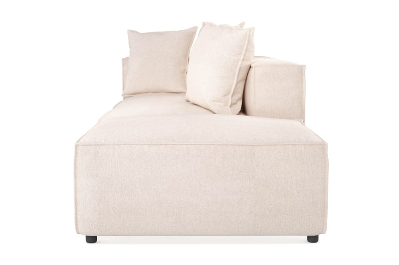Cubo 3-personers Dyb Modulsofa + Fodskammel i Stof - Beige - Møbler - Sofaer - Modulsofaer - Komplet modulsofa
