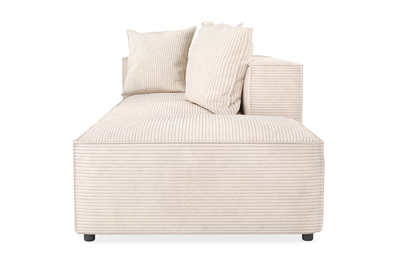 Cubo 3-personers Dyb Modulsofa + Fodskammel i Manchester - Beige - Møbler - Sofaer - 3 personers sofa