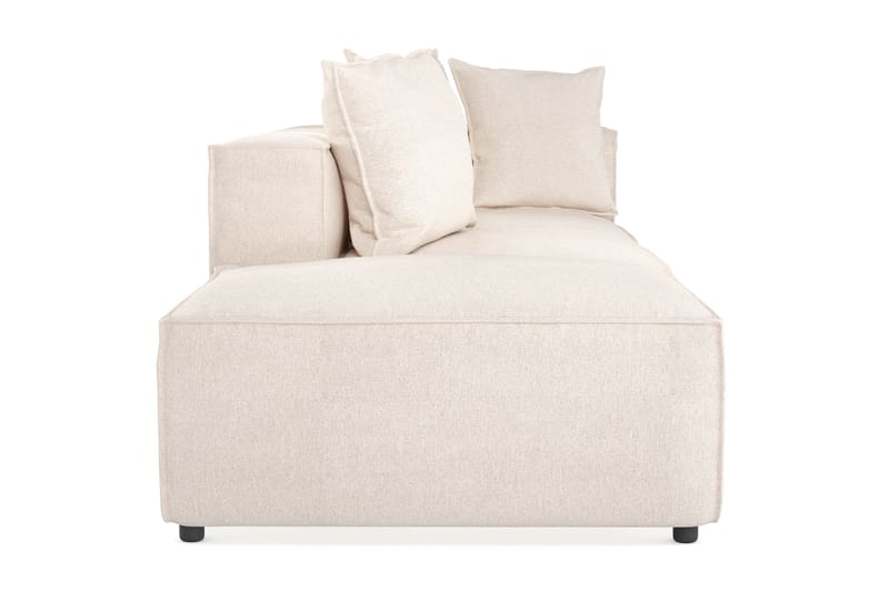 Cubo 3-personers Dyb Modulsofa + Fodskammel i Stof - Beige - Møbler - Sofaer - 3 personers sofa