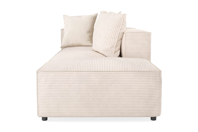 Cubo 3-personers Dyb Modulsofa + Fodskammel i Manchester - Beige - Møbler - Sofaer - Modulsofaer - Komplet modulsofa