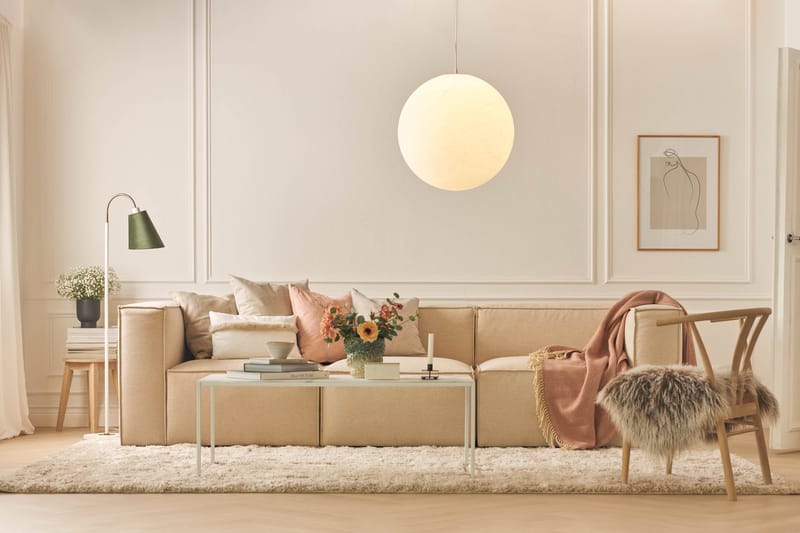 Cubo 4-personers Dyb Modulsofa i Stof - Beige - Møbler - Sofaer - 3 personers sofa