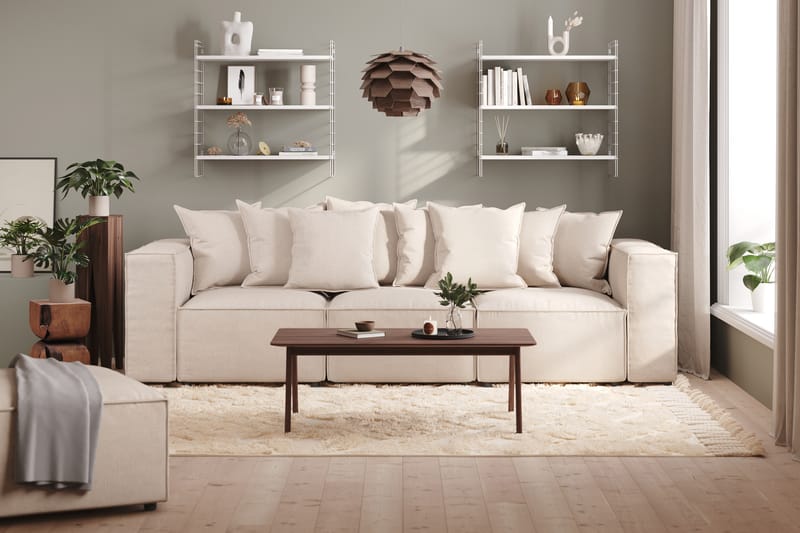 Cubo 4-personers Dyb Modulsofa i Stof - Beige - Møbler - Sofaer - 3 personers sofa