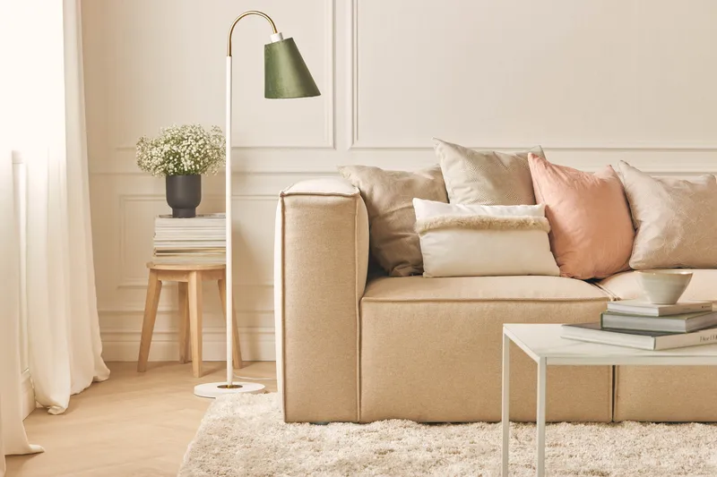 Cubo 4-personers Dyb Modulsofa i Stof - Beige - Møbler - Sofaer - 3 personers sofa