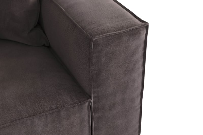 Cubo 4-personers Dyb Modulsofa i Fløjl - Mørkegrå - Møbler - Sofaer - 3 personers sofa