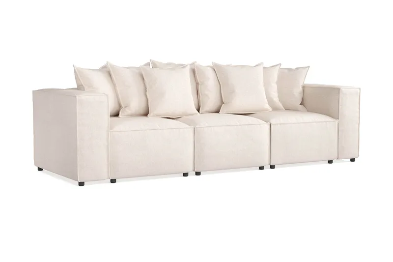 Cubo 4-personers Dyb Modulsofa i Stof - Beige - Møbler - Sofaer - 3 personers sofa