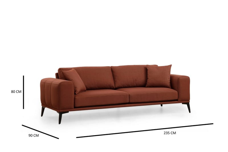 Daler Sofa 3-personers - Rød - Møbler - Sofaer - 3 personers sofa