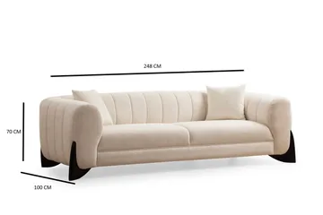 Devid Sofa 3-personers - Hvid - Møbler - Sofaer - 3 personers sofa