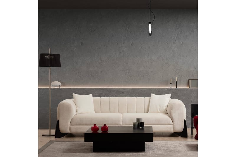 Devid Sofa 3-personers - Hvid - Møbler - Sofaer - 3 personers sofa