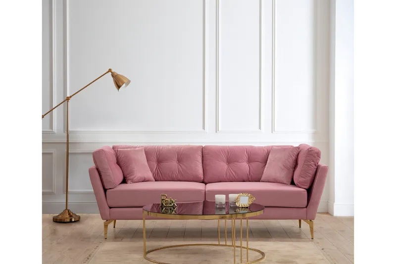 Dorval Sofa 3-seter - Rosa - Møbler - Sofaer - 3 personers sofa