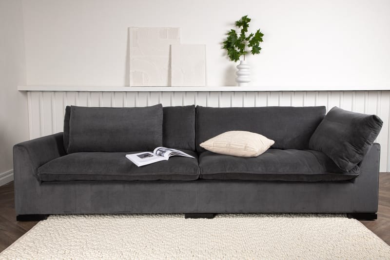 Durham 3-Pers. Sofa - Mørkegrå Cordfløyel - Møbler - Sofaer - 3 personers sofa
