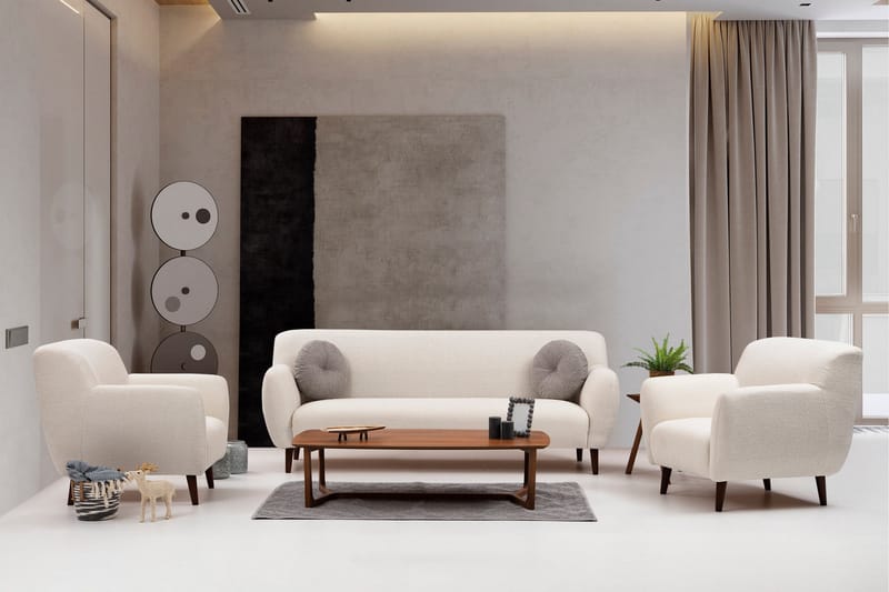 Ennadai Sofa 3-Pers. - Beige - Møbler - Sofaer - 3 personers sofa