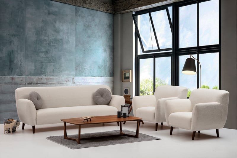 Ennadai Sofa 3-Pers. - Beige - 3 personers sofa