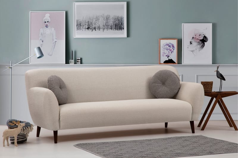 Ennadai Sofa 3-Pers. - Beige - 3 personers sofa