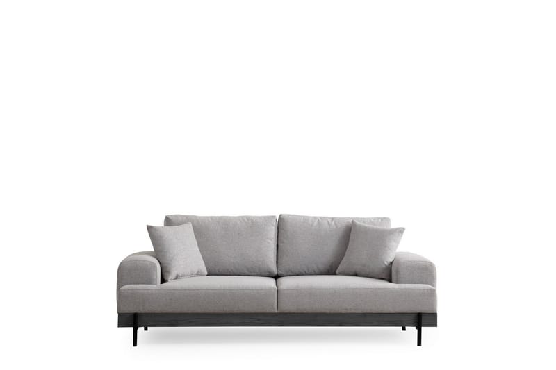 Eti 3-personers Sofa 98 cm i Stof med Lave Armlæn - Grå - Møbler - Sofaer - 3 personers sofa