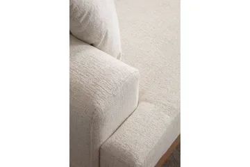 Eti 3-personers Sofa 98 cm i Stof med Lave Armlæn - Hvid - Møbler - Sofaer - 3 personers sofa