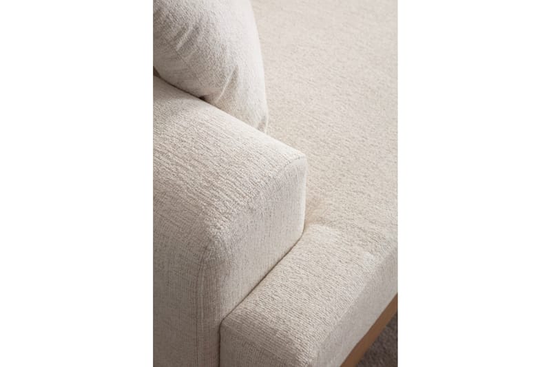 Eti 3-personers Sofa 98 cm i Stof med Lave Armlæn - Hvid - Møbler - Sofaer - 3 personers sofa
