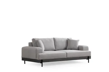 Eti 3-personers Sofa 98 cm i Stof med Lave Armlæn - Grå - Møbler - Sofaer - 3 personers sofa