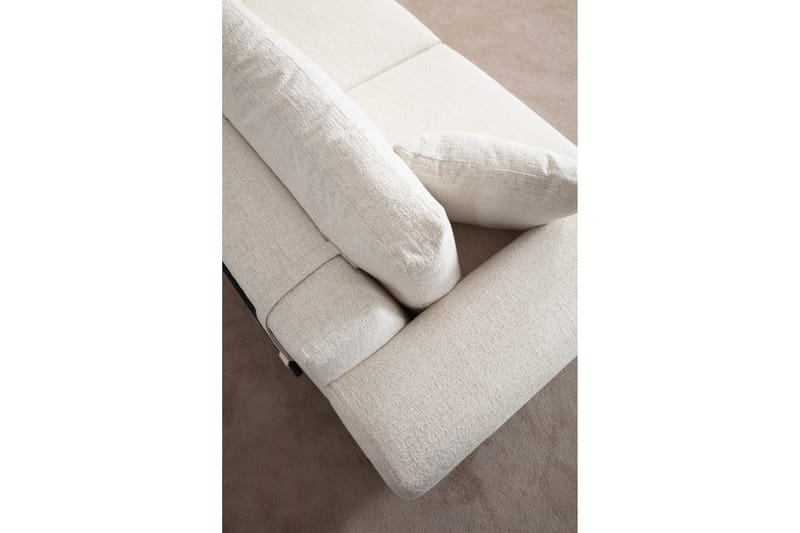 Eti 3-personers Sofa 98 cm i Stof med Lave Armlæn - Hvid - Møbler - Sofaer - 3 personers sofa