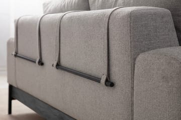 Eti 3-personers Sofa 98 cm i Stof med Lave Armlæn - Grå - Møbler - Sofaer - 3 personers sofa