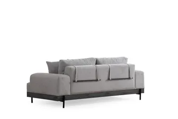 Eti 3-personers Sofa 98 cm i Stof med Lave Armlæn - Grå - Møbler - Sofaer - 3 personers sofa