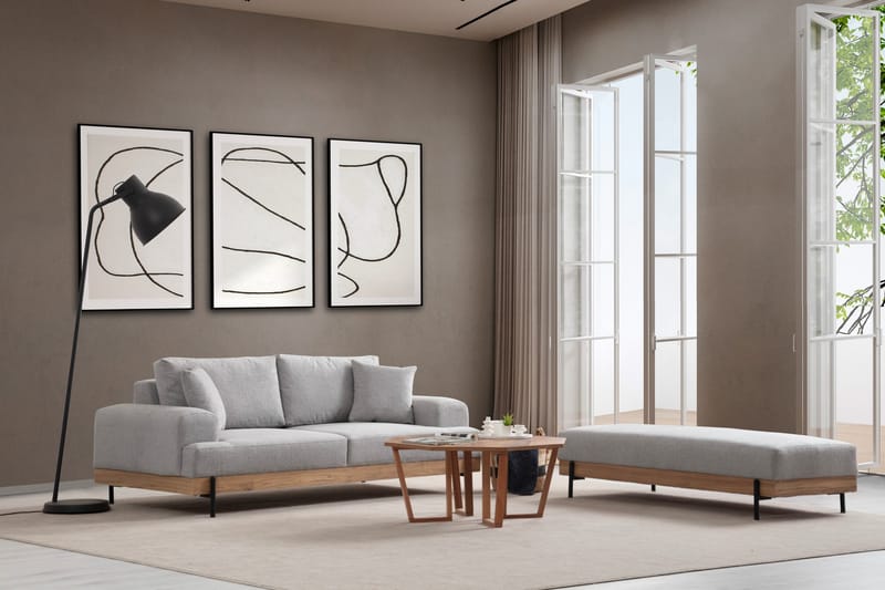 Eti Sofa 3-pers - Grå - Møbler - Sofaer - 3 personers sofa