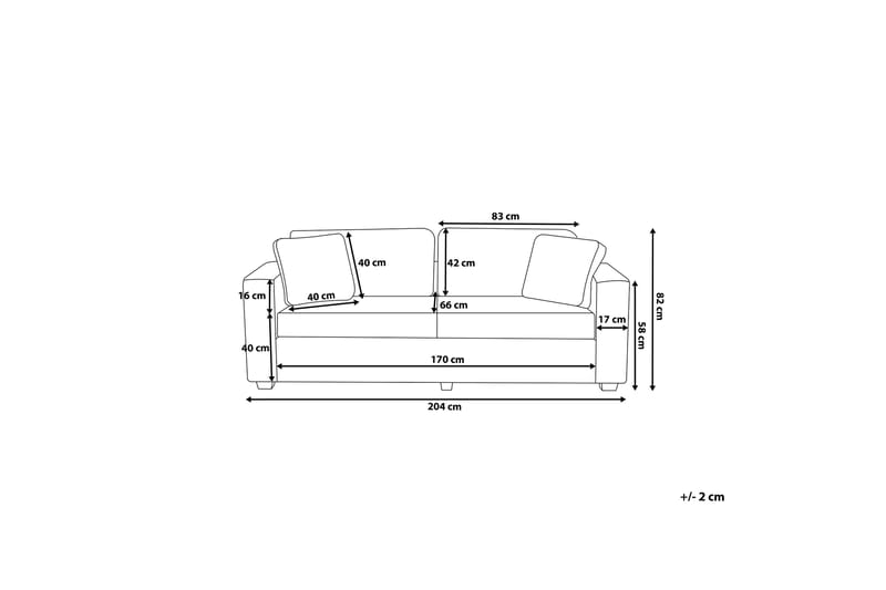 Falun Sofa 2-4 sæder - Grå - Møbler - Sofaer - 3 personers sofa