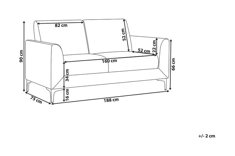 Fenes Sofa 3 sæder - Grøn - 3 personers sofa