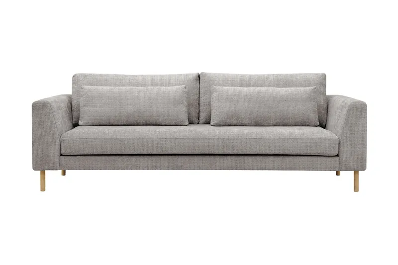 Florenz 3-personers Sofa i Chenille, Lysegrå