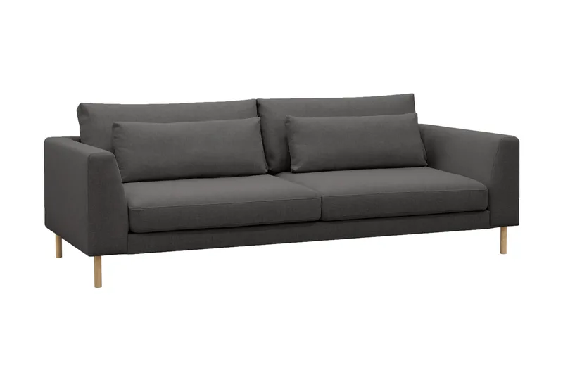 Florenz 3-personers Stofsofa - Mørkegrå - Møbler - Sofaer - 3 personers sofa