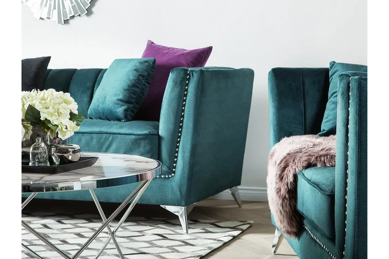 Gaula Sofa 3 sæder - Blå - Møbler - Sofaer - 3 personers sofa