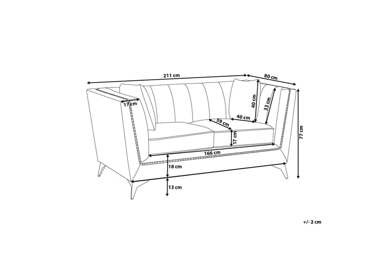 Gaula Sofa 3 sæder - Blå - 3 personers sofa