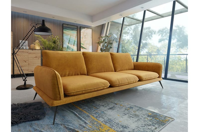 Graystone 3-pers. Sofa - Gul - Møbler - Sofaer - 3 personers sofa