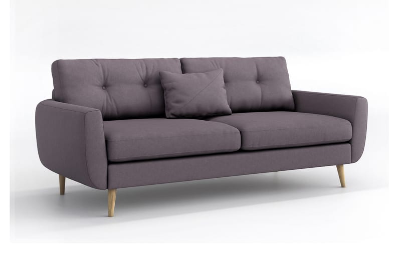 Harrisa 3-pers. Sofa - Lilla - 3 personers sofa